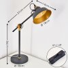 Lampe à poser Luven Noir, 1 lumière, Télécommandes