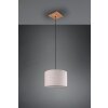 Suspension Trio Elmau Brun foncé, Nickel mat, 1 lumière