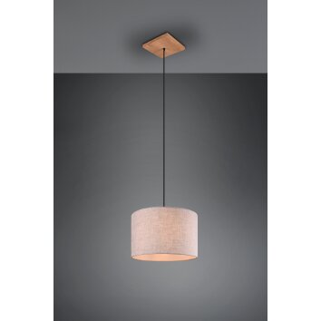 Suspension Trio Elmau Brun foncé, Nickel mat, 1 lumière