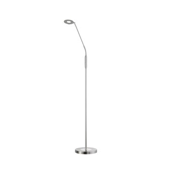 Lampadaire Honsel Dent LED Nickel mat, 1 lumière, Changeur de couleurs