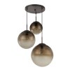 Suspension Globo VARUS Brun, 3 lumières