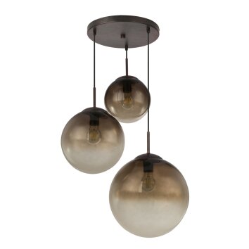 Suspension Globo VARUS Brun, 3 lumières