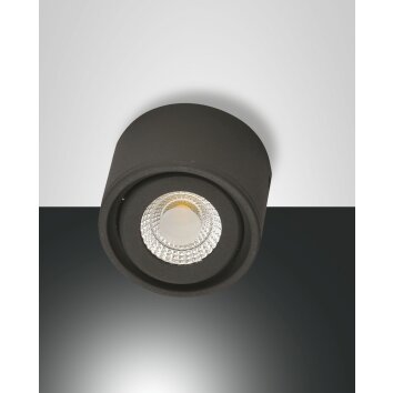 Plafonnier Fabas Luce Anzio LED Anthracite, 1 lumière