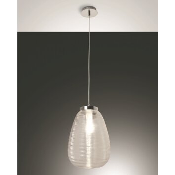 Suspension Fabas Luce Cora Chrome, 1 lumière