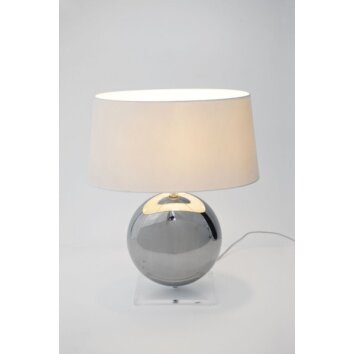 Lampe de table Holländer BOWLING Argenté, Blanc, 1 lumière