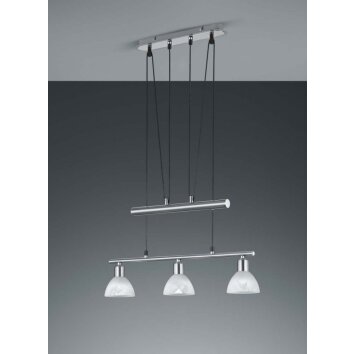 Suspension Trio LEVISTO LED Nickel mat, 3 lumières