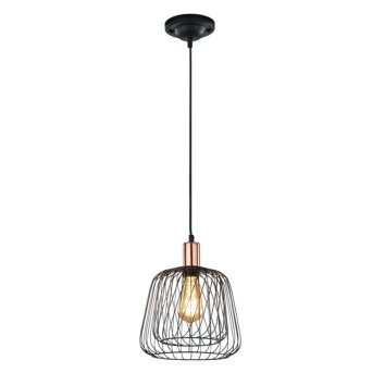 Lampe pendante Trio Sanna Cuivre, Noir, 1 lumière