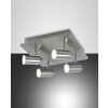 Plafonnier Fabas Luce Spotty LED Nickel mat, 4 lumières