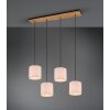 Suspension Trio Elmau Brun foncé, Nickel mat, 4 lumières