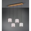 Suspension Trio Elmau Brun foncé, Nickel mat, 4 lumières