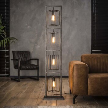 Lampadaire Westbroek Argenté, 4 lumières