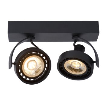 Spot de plafond Lucide DORIAN LED Noir, 2 lumières