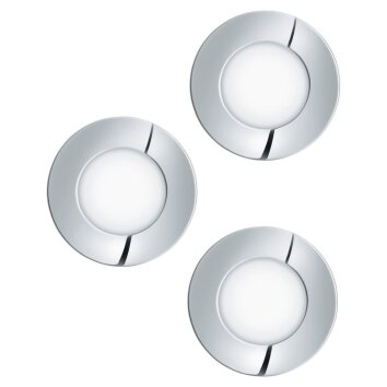 Spot encastrable Eglo FUEVA LED Chrome, 3 lumières