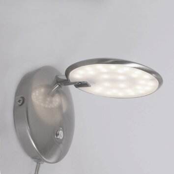 Applique murale Steinhauer Zenith LED Acier inoxydable, 1 lumière