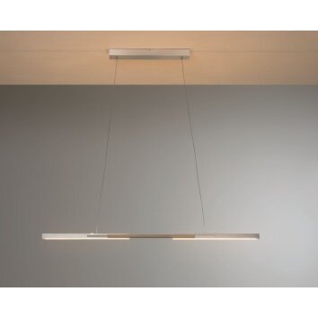 Suspension Bopp Link LED Bois foncé, Nickel mat, 1 lumière