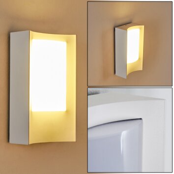 Applique murale d'extérieur Lamoliere LED Blanc, 1 lumière