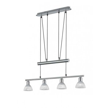 Suspension Trio LEVISTO LED Nickel mat, 4 lumières