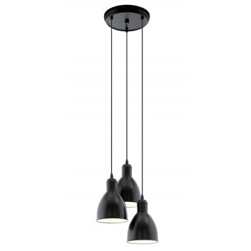 Lampe suspendue Eglo PRIDDY Noir, Blanc, 3 lumières