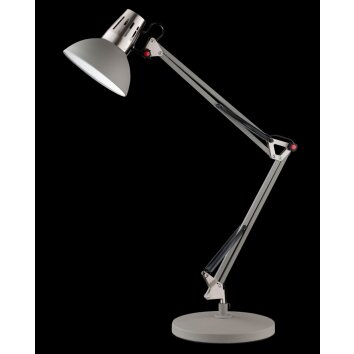 Lampe à poser Honsel Pit Gris, Nickel mat, 1 lumière