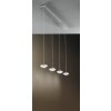 Suspension Fabas Luce Hale LED Aluminium, 4 lumières