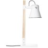 Lampe de table Brilliant Plow Bois clair, Blanc, 1 lumière