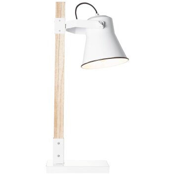 Lampe de table Brilliant Plow Bois clair, Blanc, 1 lumière