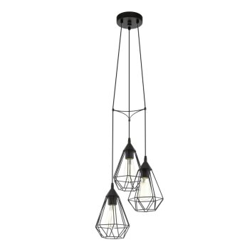 Lampe suspendue Eglo TARBES Noir, 3 lumières