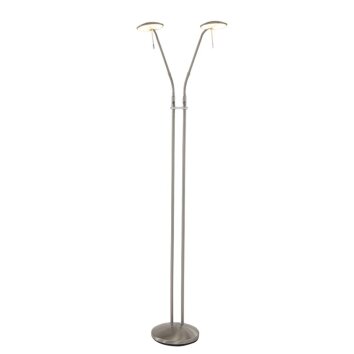 Lampadaire Steinhauer ZENITH LED Acier inoxydable, 2 lumières