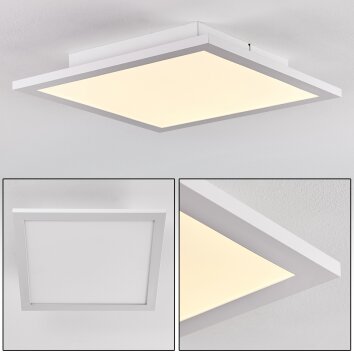 Plafonnier Salmi LED Aluminium, Blanc, 1 lumière