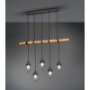 Suspension Trio Forester Brun foncé, Nickel mat, 5 lumières