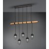 Suspension Trio Forester Brun foncé, Nickel mat, 5 lumières