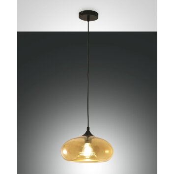 Suspension Fabas Luce Ela Noir, 1 lumière