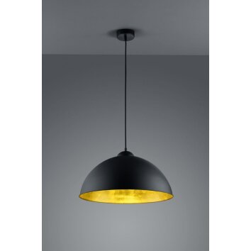 Suspension Trio ROMINO II Noir, 1 lumière