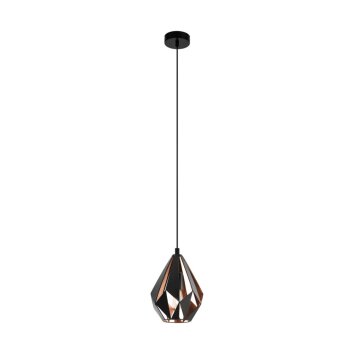 Suspension Eglo CARLTON Cuivre, Noir, 1 lumière