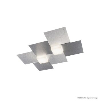 Applique murale / Plafonnier Grossmann CREO LED Aluminium, 2 lumières