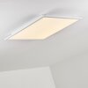 Plafonnier Salmi LED Aluminium, Blanc, 1 lumière, Télécommandes