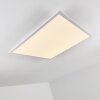 Plafonnier Salmi LED Aluminium, Blanc, 1 lumière, Télécommandes