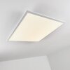 Plafonnier Salmi LED Aluminium, Blanc, 1 lumière, Télécommandes