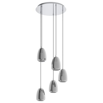 Suspension EGLO ALOBRASE Chrome, 5 lumières