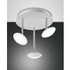 Plafonnier Fabas Luce Hale LED Chrome, Blanc, 3 lumières