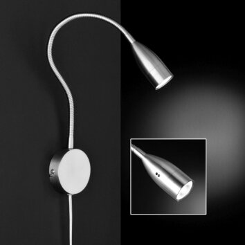 Applique murale Honsel Sten LED Nickel mat, 1 lumière