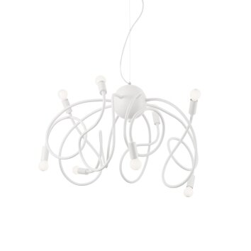 Suspension Ideal Lux MULTIFLEX Blanc, 8 lumières