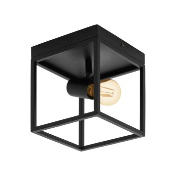 Plafonnier EGLO SILENTINA Noir, 1 lumière