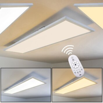 Plafonnier Lerum LED Blanc, 1 lumière, Télécommandes