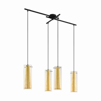 Suspension Eglo PINTO GOLD Noir, 4 lumières