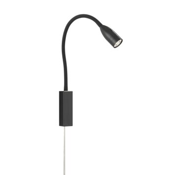 Applique murale Fischer & Honsel function Sten LED Noir, 1 lumière