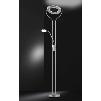 Lampadaire Wofi REMY LED Nickel mat, 2 lumières