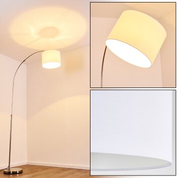 Lampadaire Wiby Nickel mat, 1 lumière