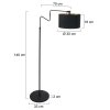 Lampadaire Steinhauer Linstrom Noir, 2 lumières