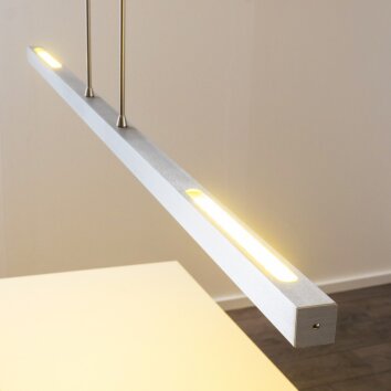 Suspension Masterlight Real LED Aluminium, Nickel mat, 1 lumière